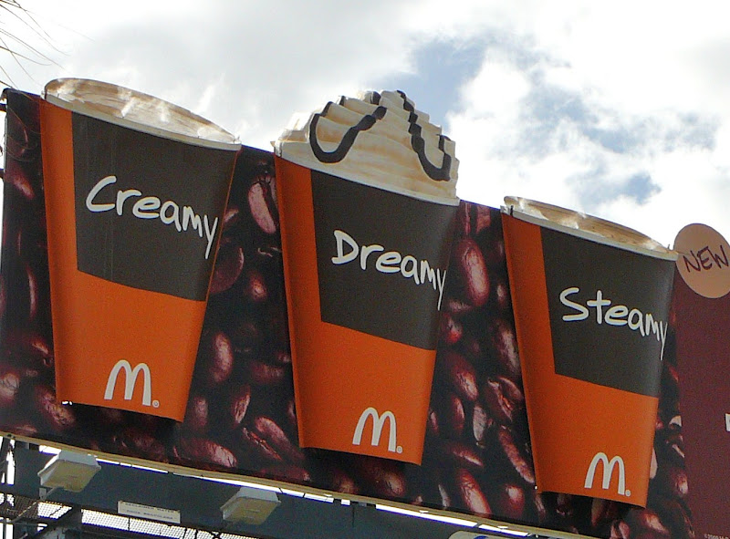 Tampa Florida Photo Hot, STEAMING Billboard McCafe is steaming up the
