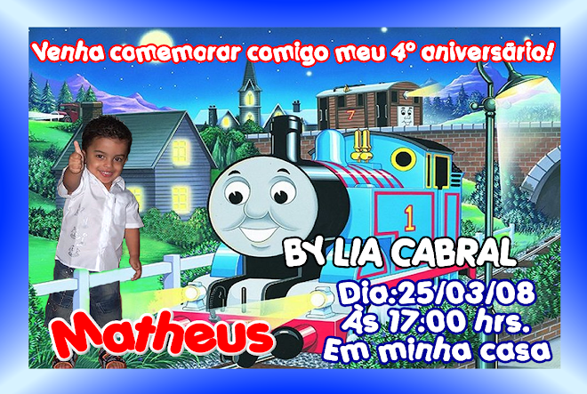 CONVITE THOMAS  E SEUS AMIGOS