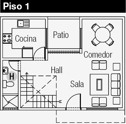 PLANOS DE MINIDEPARTAMENTO DE 3 PISOS EN TERRENO DE 48M2 : Planos de