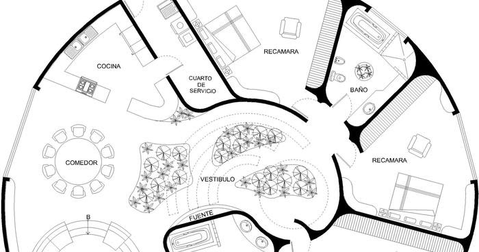 [PLANO DE CASA] CON FORMA DE CARACOL - Planos de casas gratis y modernas