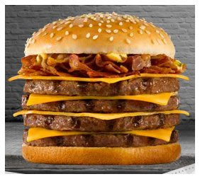 calorias de una hamburguesa de burguer king
