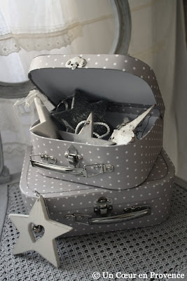 Small starry suitcases