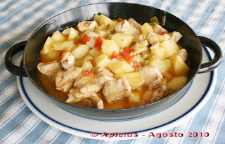  620º Menú, Marmitako de bonito, ensalada y pera cocida 