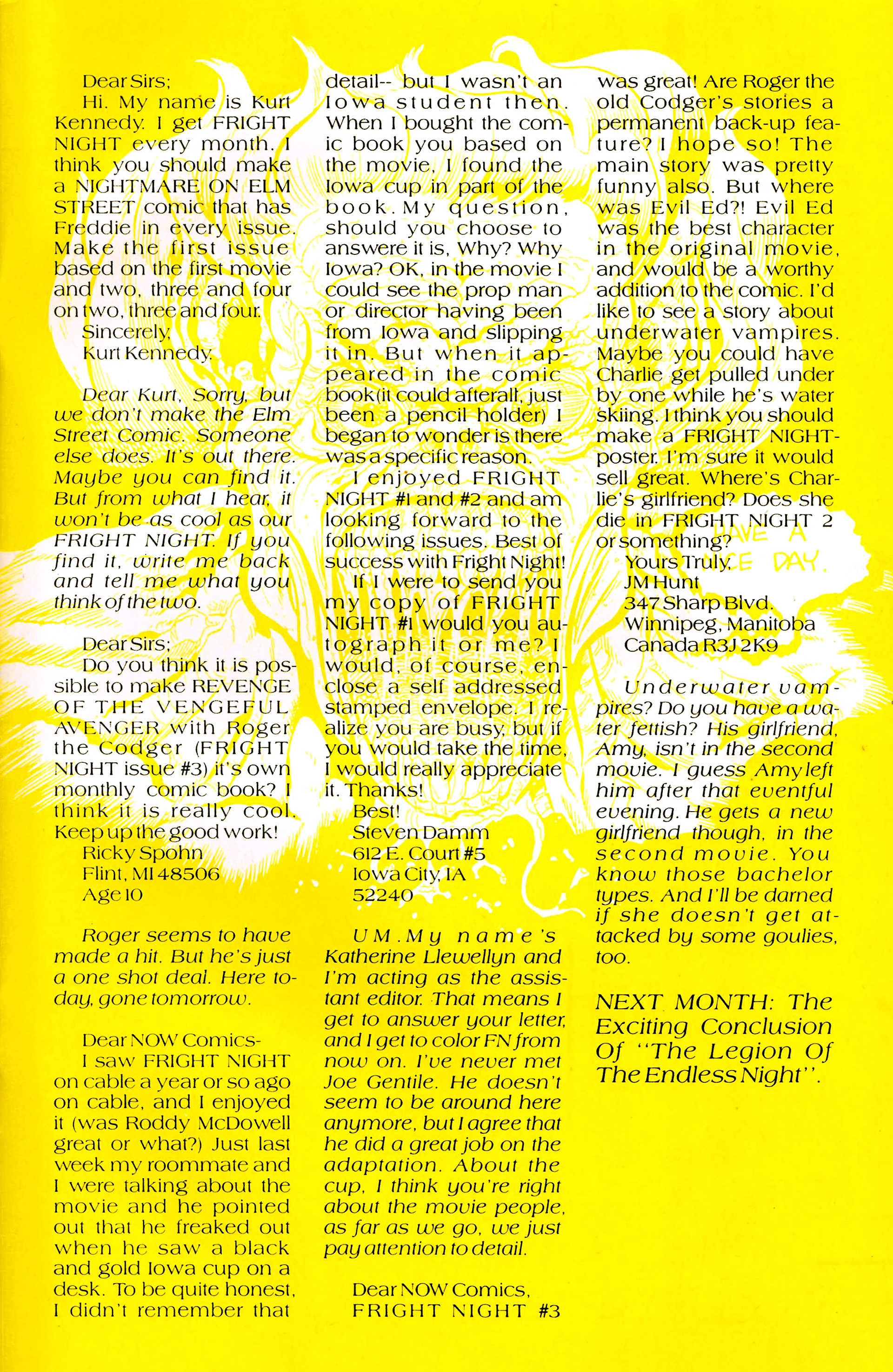 Read online Fright Night (1988) comic -  Issue #6 - 33