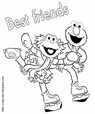 Elmo Coloring Sheets on Elmo S Song