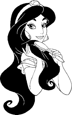 PRINCESS JASMINE COLORING PAGE