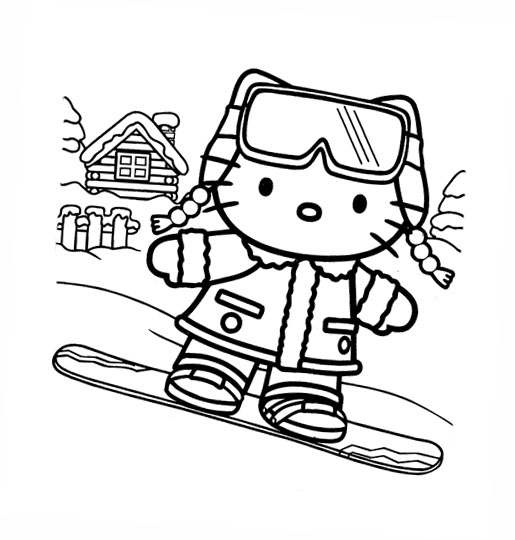 and here are some more Hello Kitty Christmas Holiday coloring pages - so 
