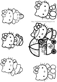 HELLO KITTY COLORING: HELLO KITTY COLOURING PAGE