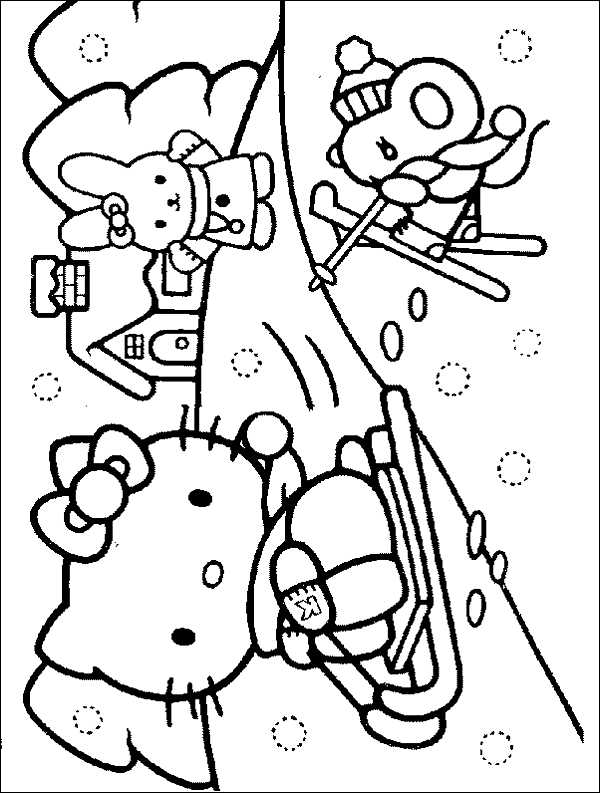 10 Hello Kitty Coloring Page Winter: Unveil the Magic of the Season