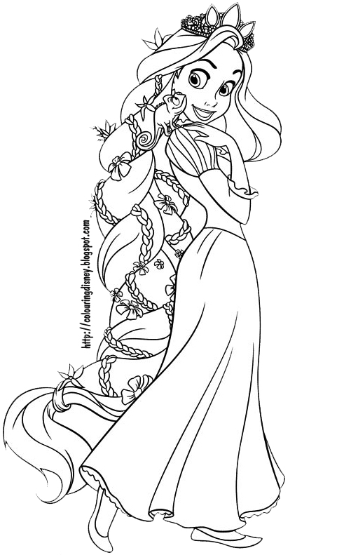 tangled coloring pages for girls - photo #11