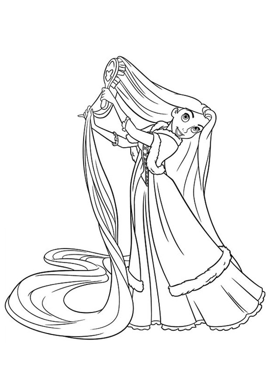  Pages brings you another Tangled coloring page of Princess Rapunzel title=