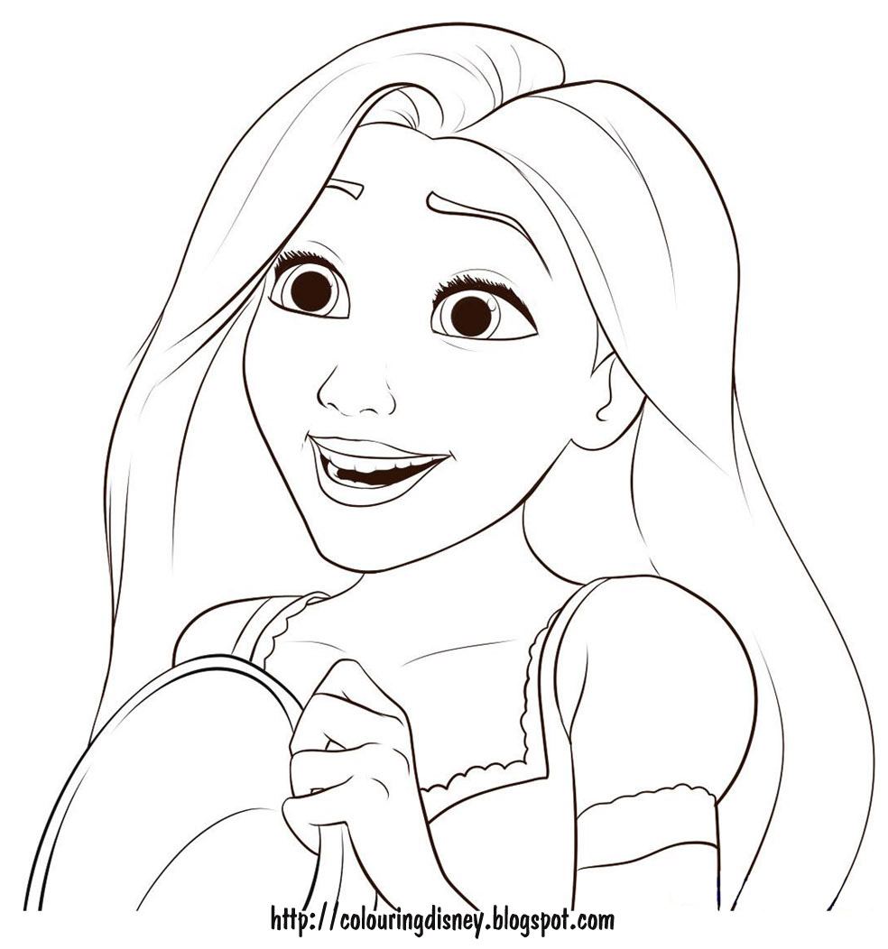 tangled coloring pages for girls - photo #16