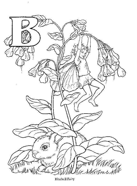 fairy and flower alphabet coloring pages - photo #29