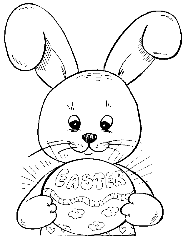 Printable Easter Bunnies Coloring Pages for Kids