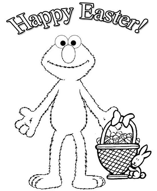 Elmo Easter Coloring Pages