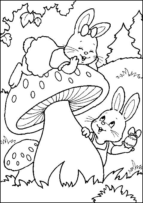 easter bunny coloring pages for kids - photo #21