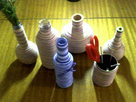 garrafinhas decoradas com fio Anne