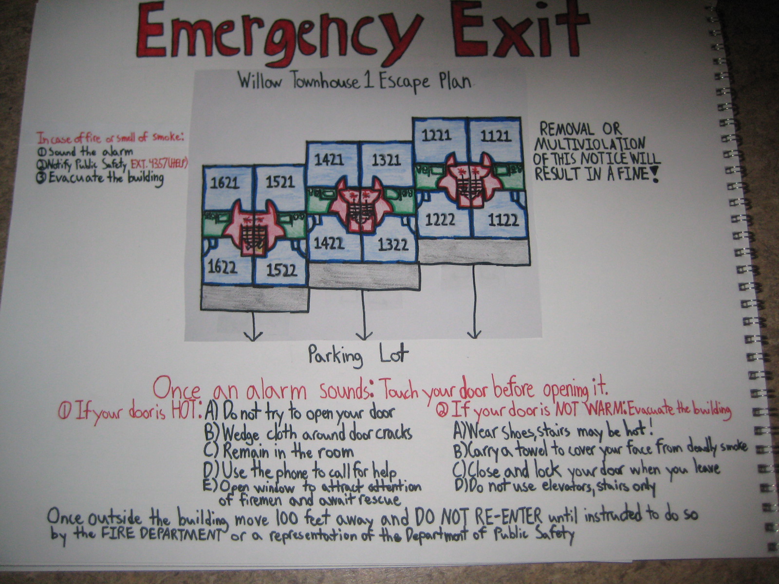 Jenna Viscomm: Emergency Exit Diagram