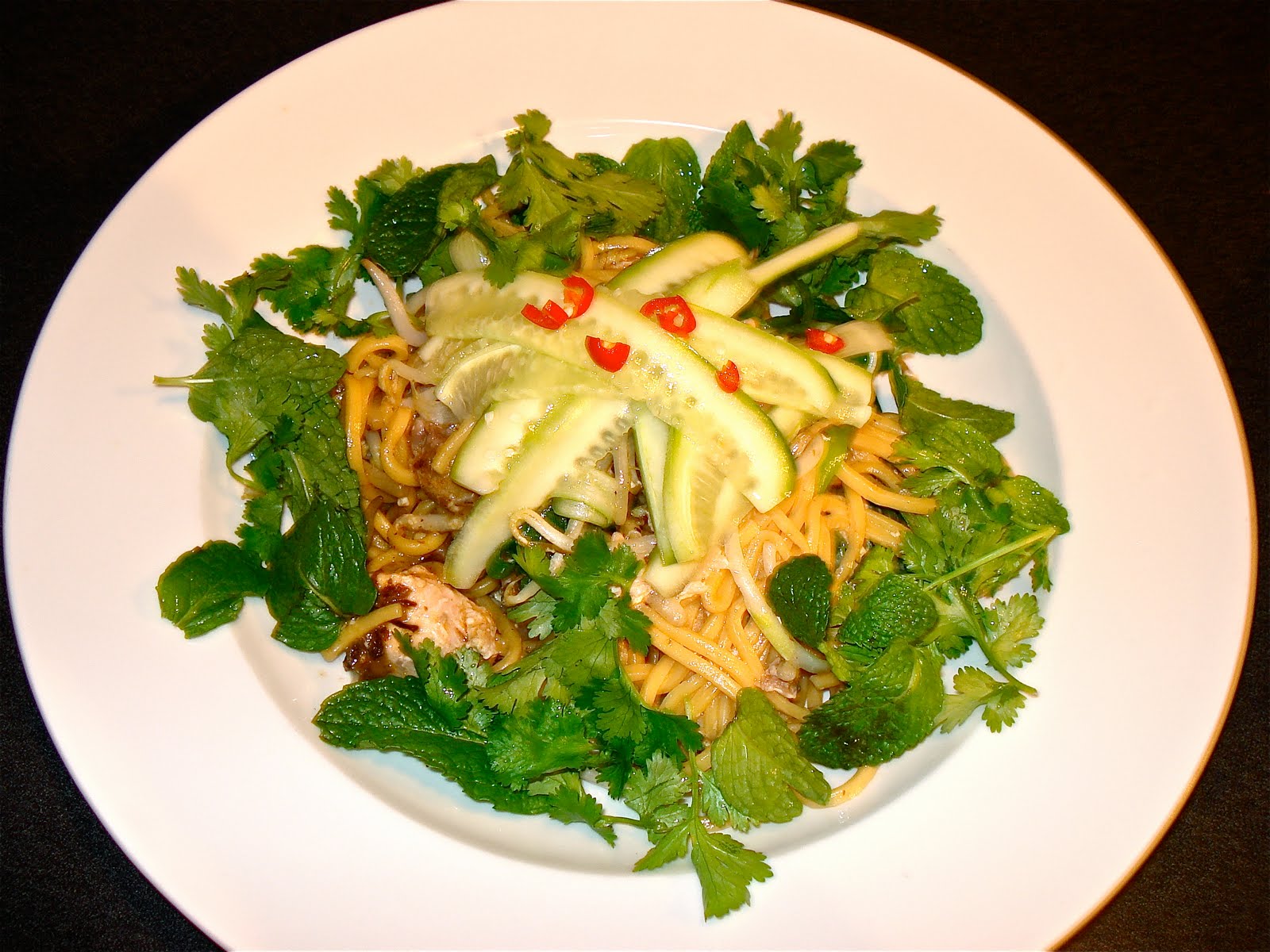 Behind The Burners HOKKIEN NOODLES WITH TEASMOKED SALMON & XO SAUCE