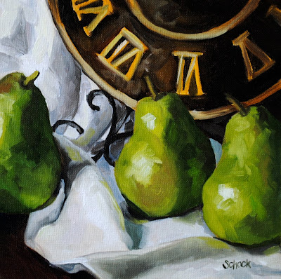 pear still life by Sharon Schock