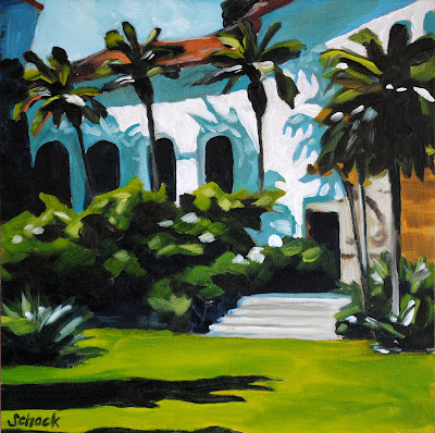 Santa Barbara courthouse painting