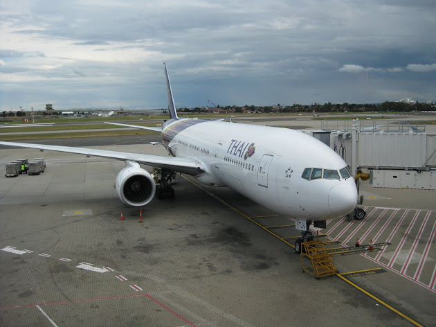 My plane from Sydney to Bangkok