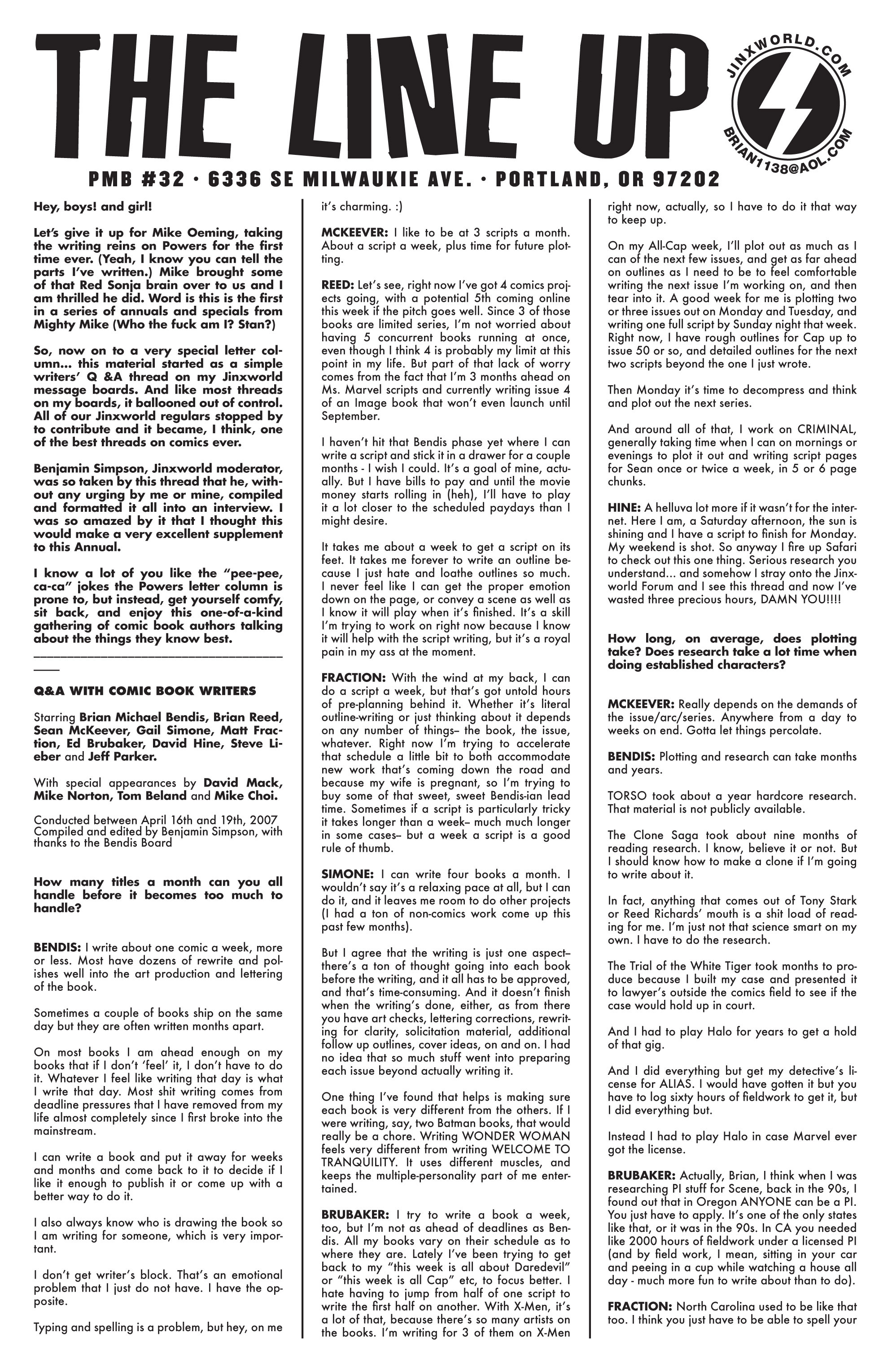 Read online Powers (2004) comic -  Issue # Annual - 31