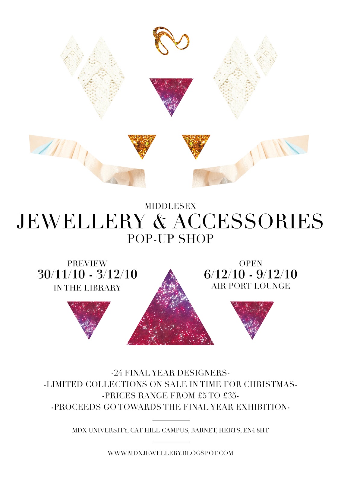 MDX Jewellery Middlesex University Jewellery & Accessories PopUp Shop