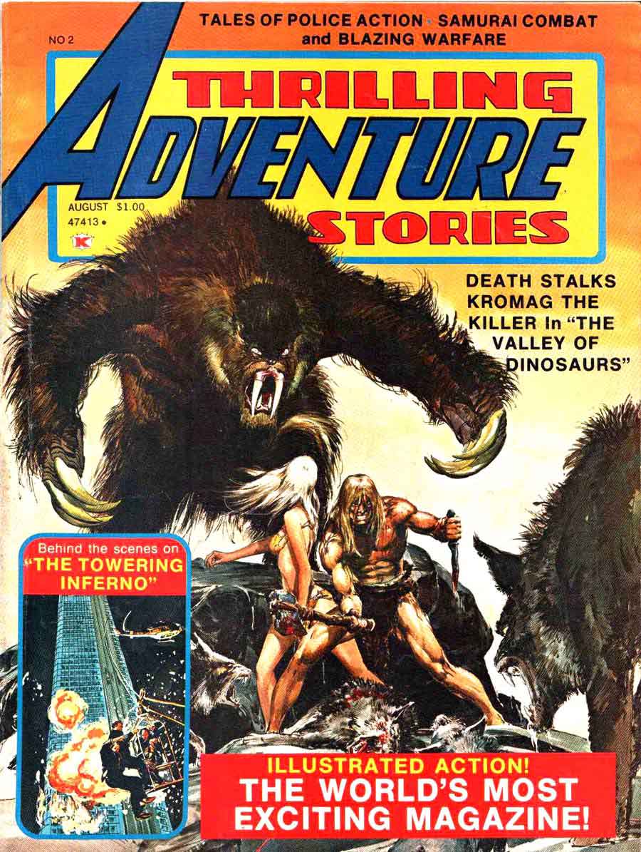 Thrilling Adventure Stories #2 comic book magazine cover by Neal Adams Thrilling Adventure Stories #2 comic book magazine cover by Neal Adams