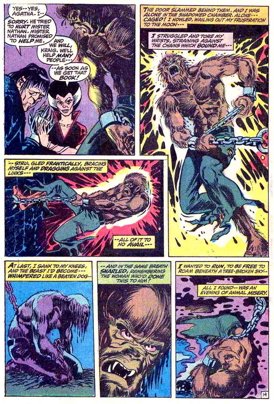 Marvel Spotlight #3 Werewolf by Night / bronze age 1970s marvel comic book page art by Mike Ploog
