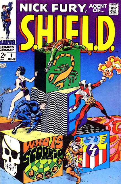 Nick Fury Agent of Shield v1 #1 1960s marvel comic book cover art by Jim Steranko Nick Fury Agent of Shield v1 #1 1960s marvel comic book cover art by Jim Steranko