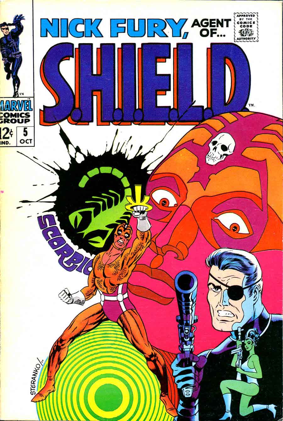 Nick Fury Agent of Shield v1 #5 1960s marvel comic book cover art by Jim Steranko