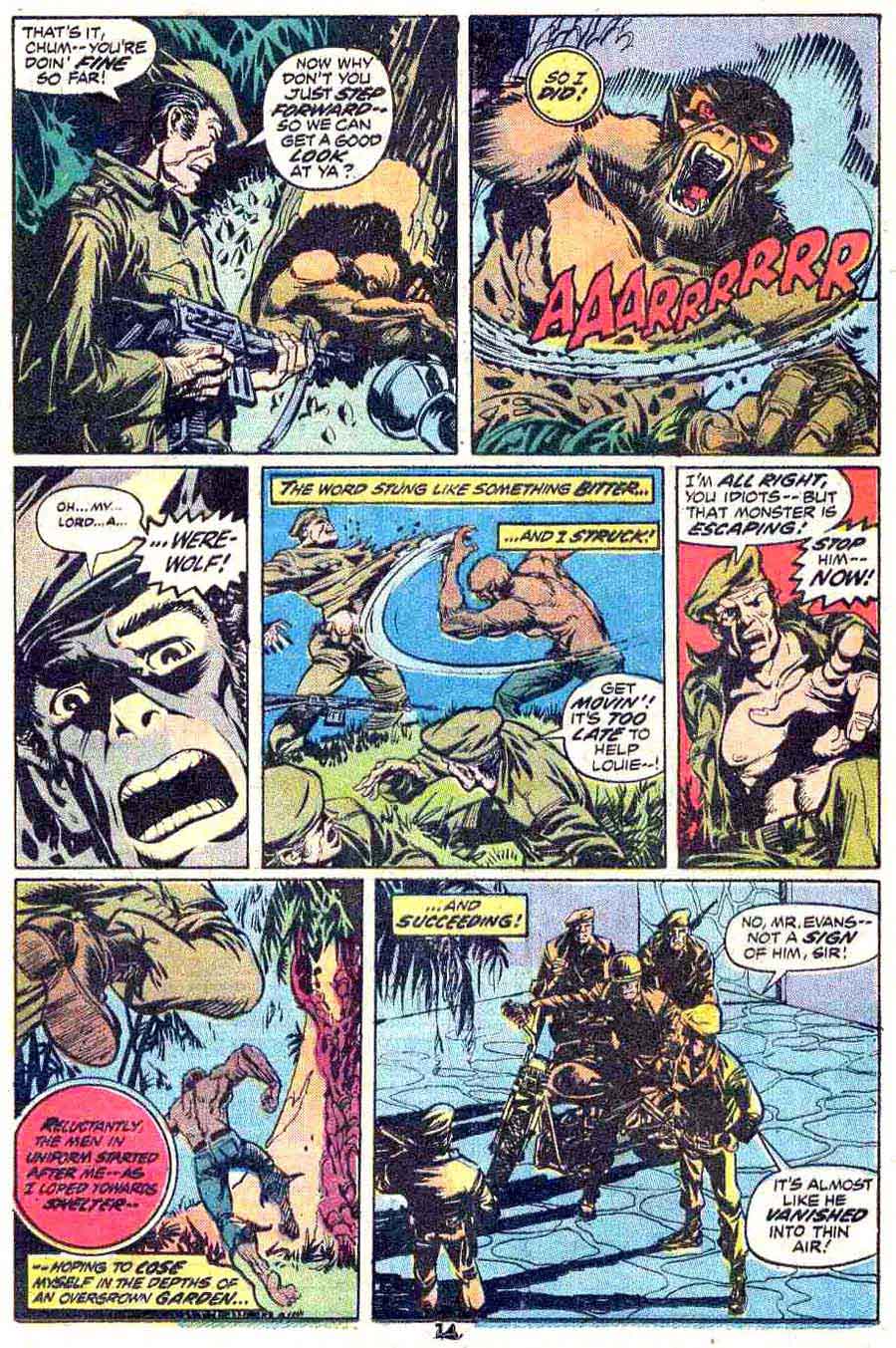 Werewolf by Night v1 #5 1970s marvel comic book page art by Mike Ploog Werewolf by Night v1 #5 1970s marvel comic book page art by Mike Ploog