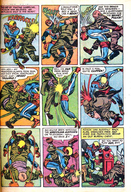 Fighting American v1 #3 harvey comic book page art by Jack Kirby Fighting American v1 #3 harvey comic book page art by Jack Kirby