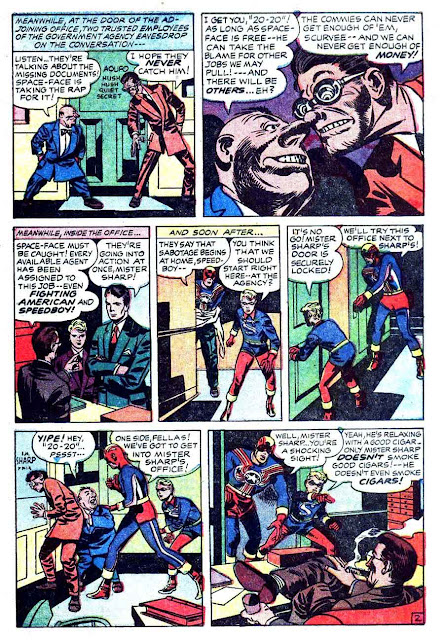 Fighting American v1 #7 harvey comic book page art by Jack Kirby Fighting American v1 #7 harvey comic book page art by Jack Kirby