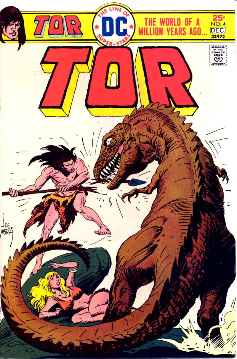 Tor v2 #4 dc bronze age comic book cover art by Joe Kubert