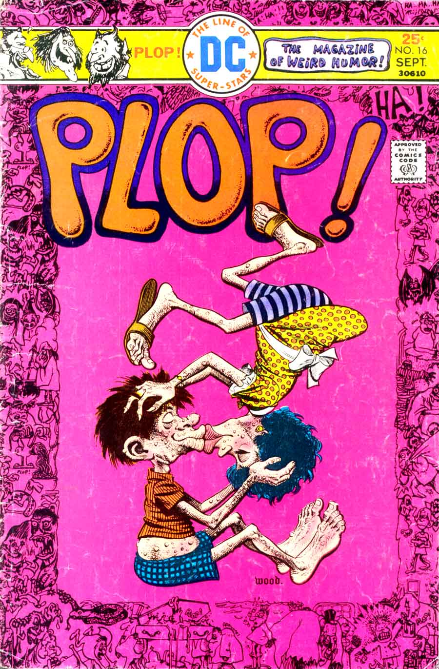 Plop v1 #18 dc 1970s bronze age comic book cover art by Wally Wood