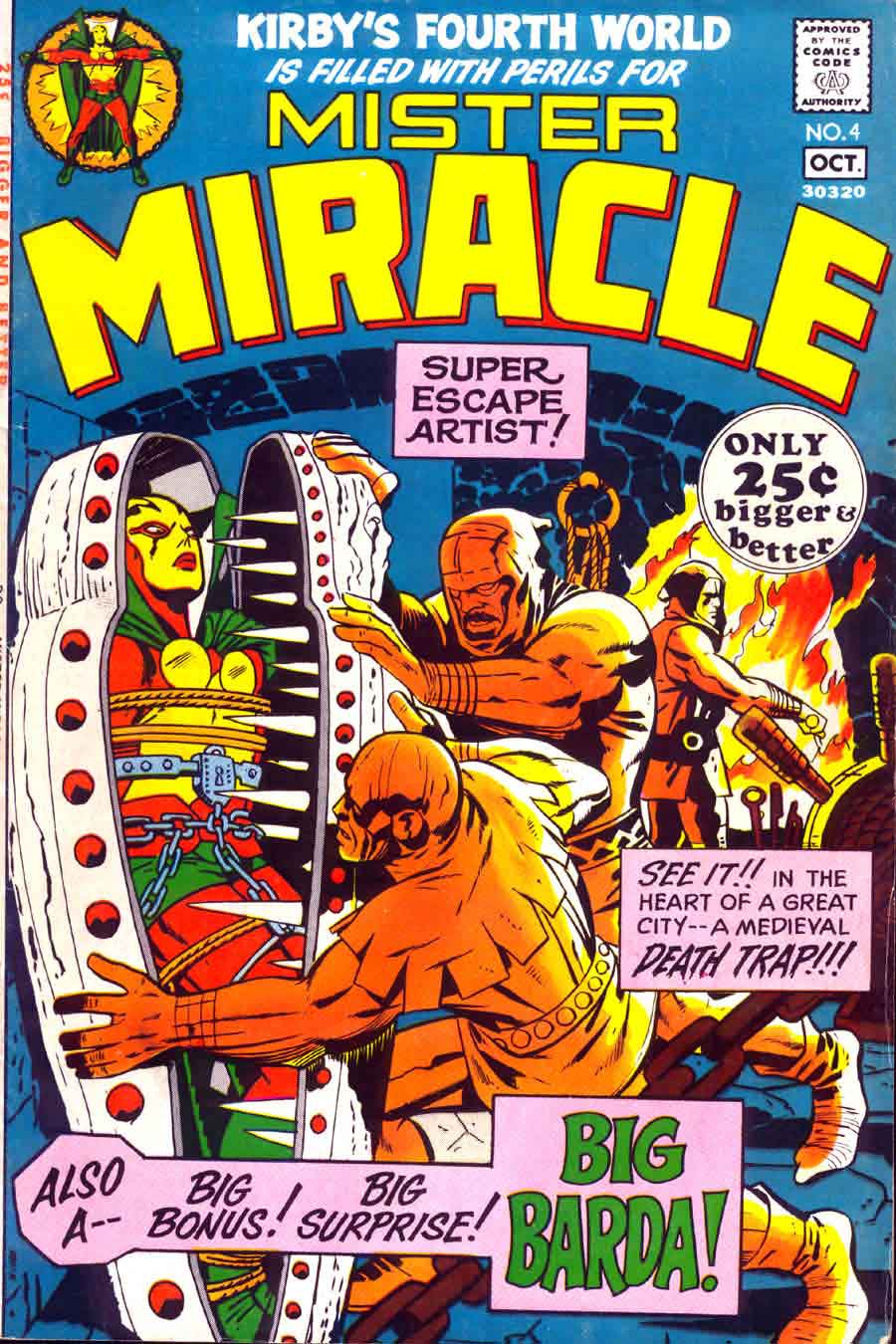 Mister Miracle v1 #4 dc 1970s bronze age comic book cover art by Jack Kirby