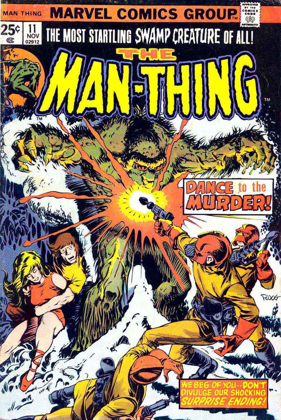 Man-Thing v1 #11 marvel 1970s bronze age comic book cover art by Mike Ploog