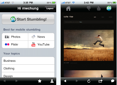 StumbleUpon App for iPhone