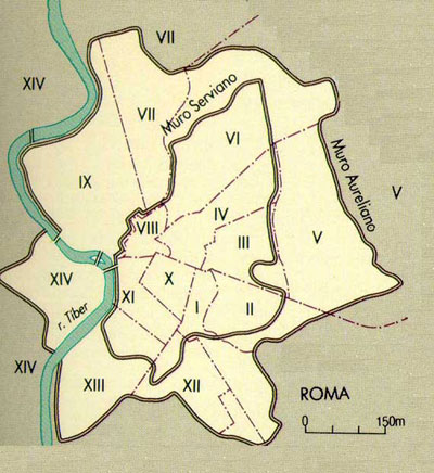 Viiaje-Roma11'!: Mapas, Ríos y Murallas de la ciudad de Roma
