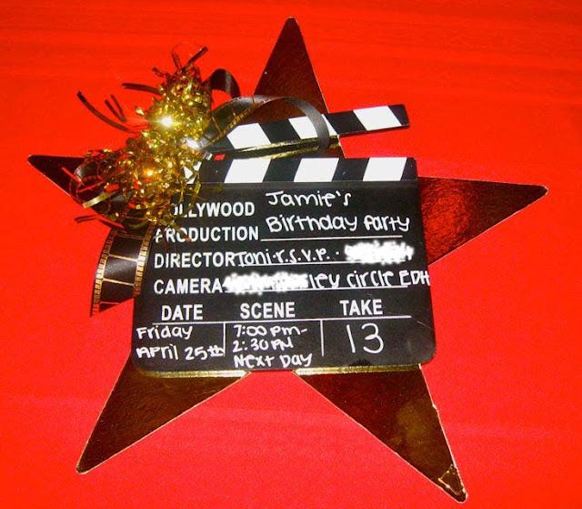 Hollywood party invitations