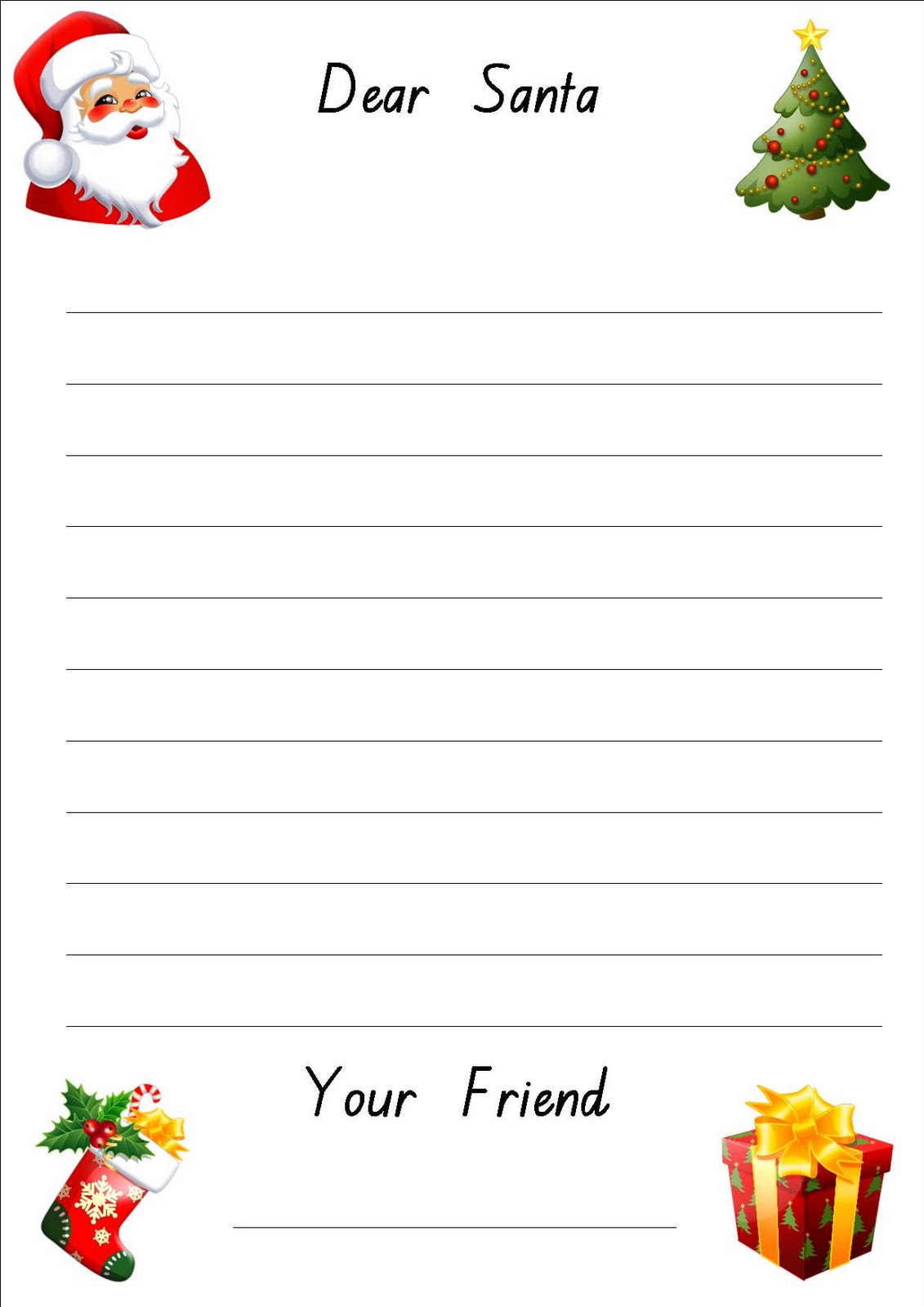 Free Homeschool Printables Letter To Santa Writing Paper From Our Worldwide Classroom