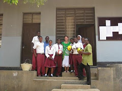 Me with Mtoni Students, Headmaster and Soccer Balls Donated by Clarke Road