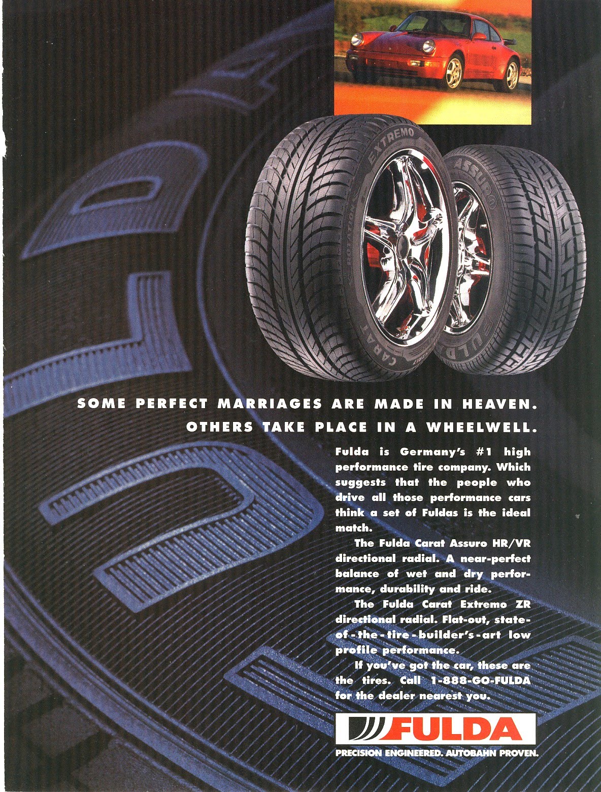1998 FULDA TIRES Magazine Ad GERMAN Old Magazine Ads