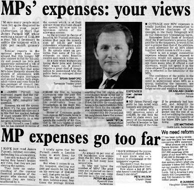 Tameside Advertiser letters on James Purnell's expenses