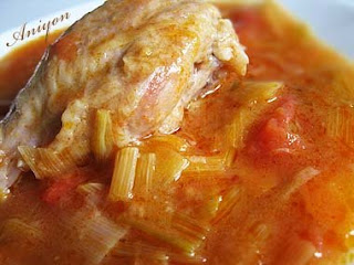 gourmet recipes - Leek dish with chicken legs