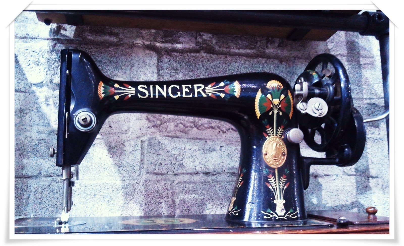 Haute Goat Sewing Machine Conversion Egyptian Singer on display at
