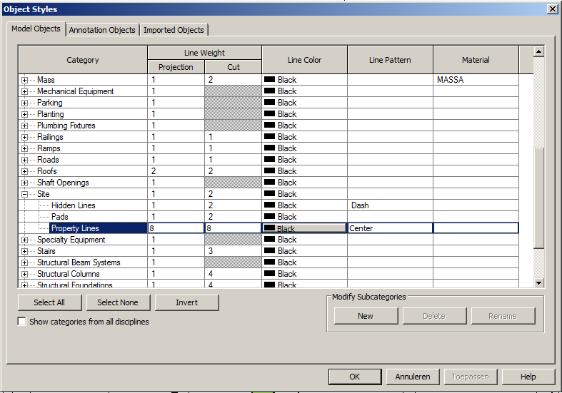 Revit in motion property line
