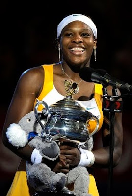 Black Tennis Pro's Serena Williams vs. Justine Henin 2010 Australian Open Final